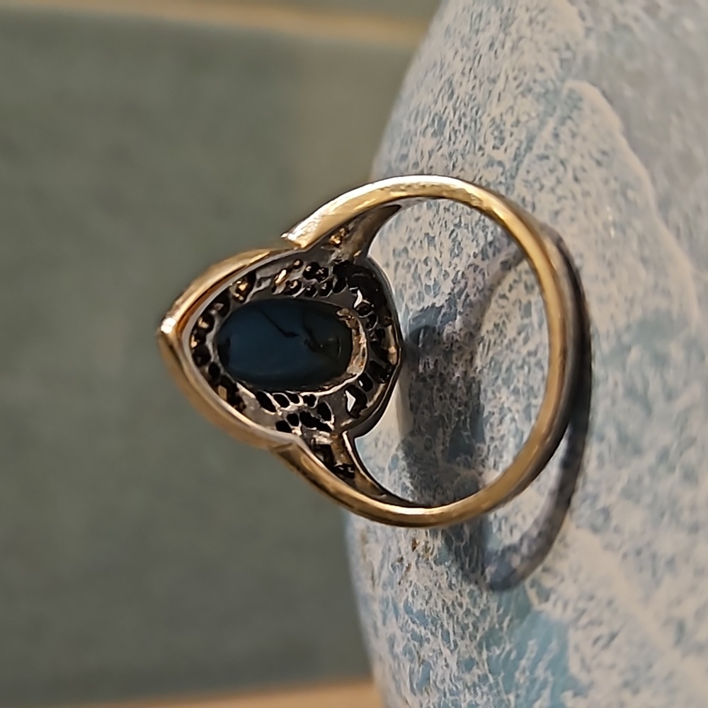 Amazing Turquoise ring in sterling silver! Size 8 - Picture 6 of 7